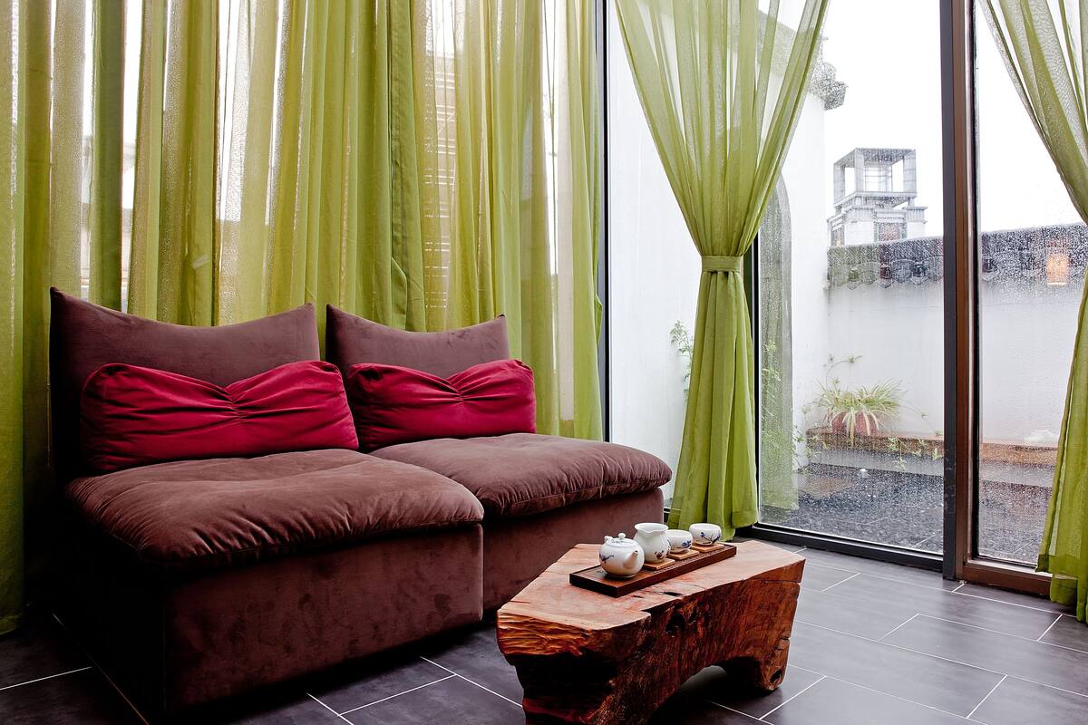 Desk, blackout curtains, iron/ironing board, free WiFi