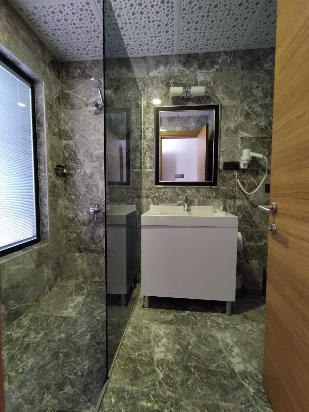 free toiletries, hair dryer, slippers, towels