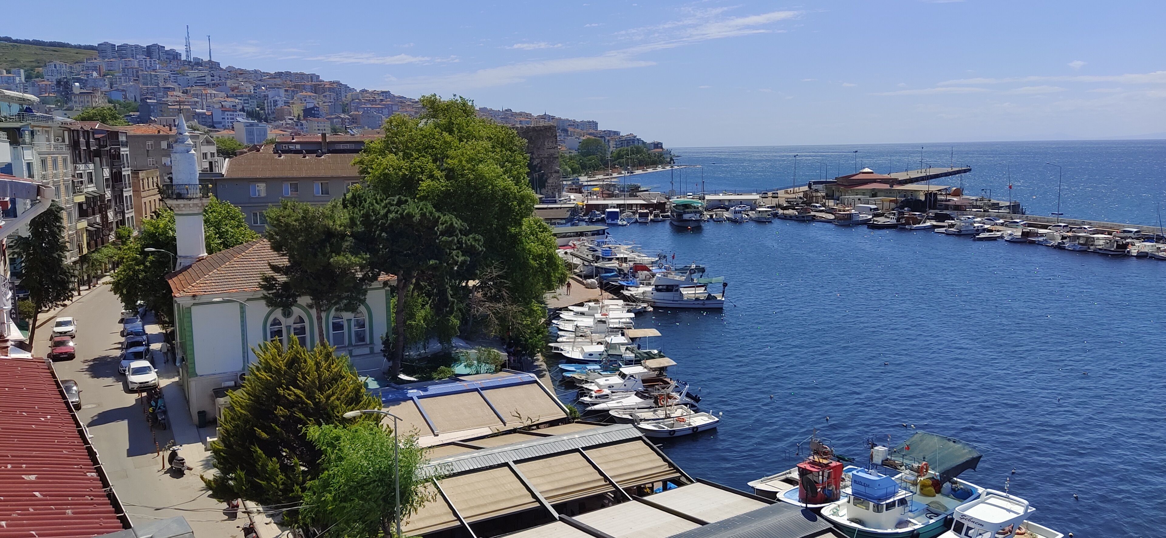 Vue sur la ville depuis l’hébergement