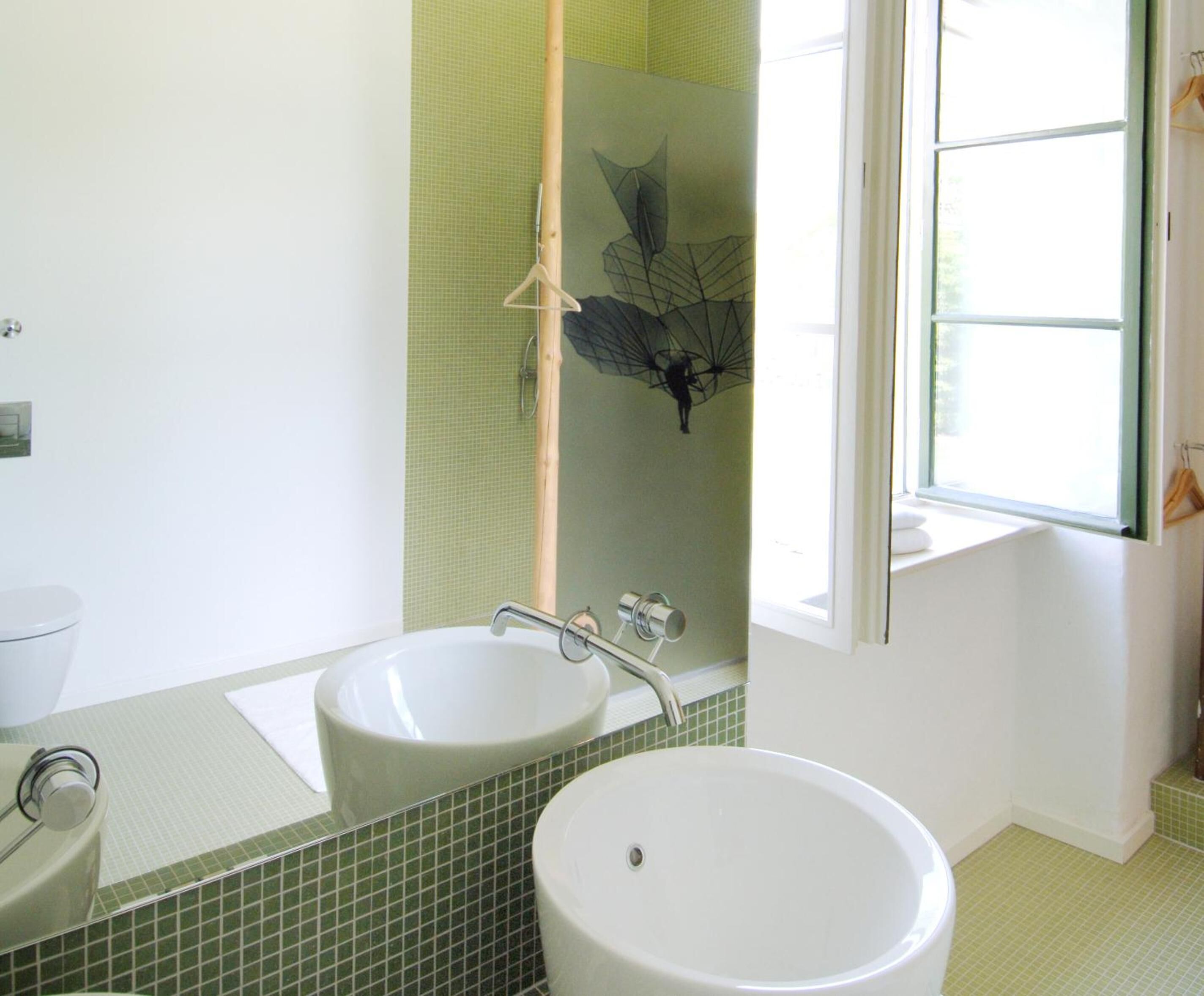 shower, free toiletries, hair dryer, bathrobes