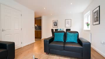 2 Bedroom Garden Apartment - Ground Floor | Living area | 40-inch flat-screen TV with digital channels, TV, Netflix