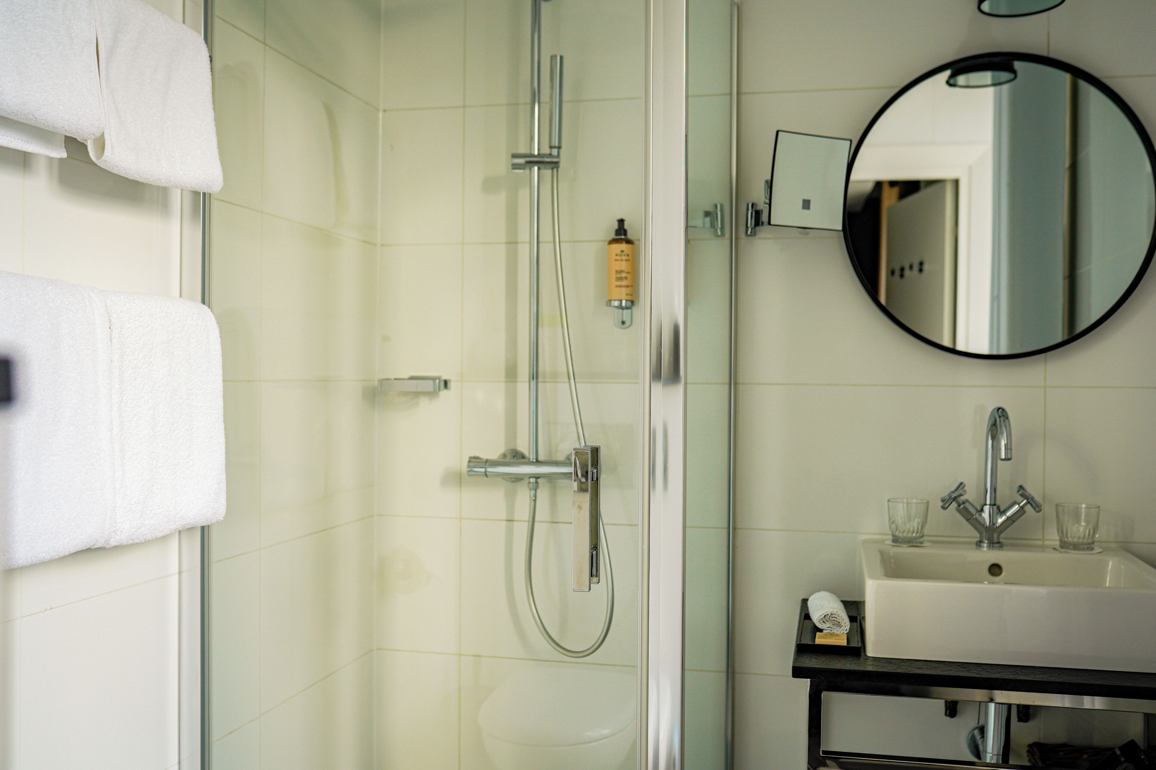 free toiletries, hair dryer, bathrobes, slippers