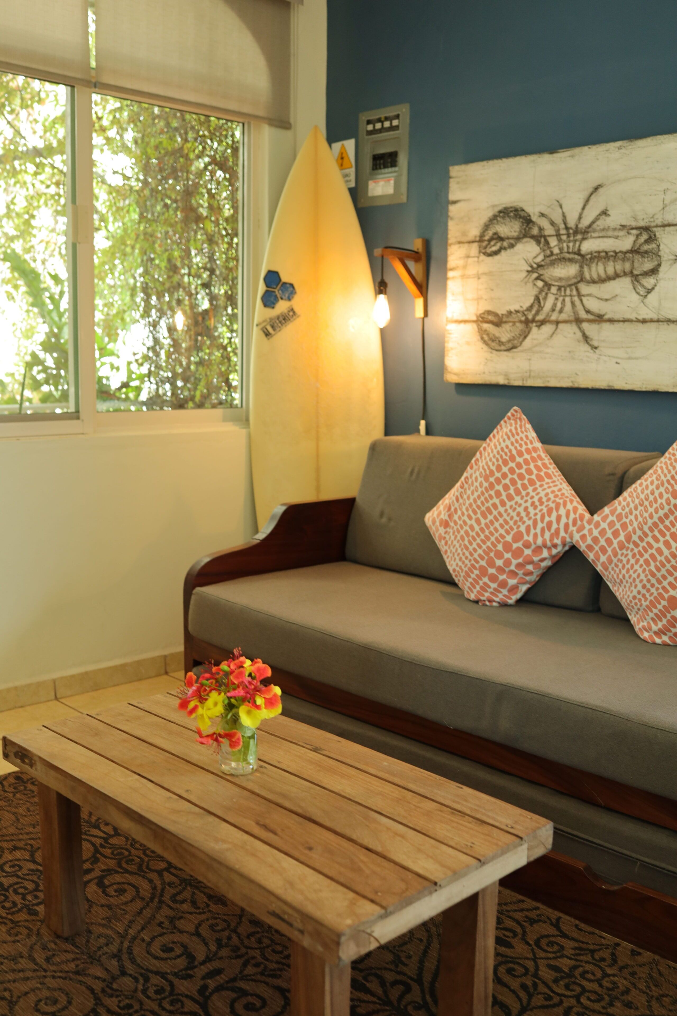Deluxe Apartment, 1 Bedroom, Kitchen | Living area | Flat-screen TV