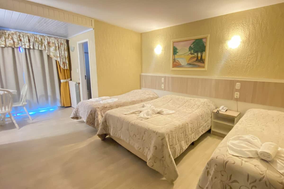 Desk, free WiFi, bed sheets