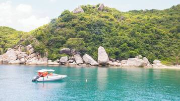 Vue sur la plage/lâocĂ©an