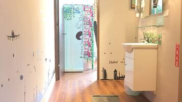 Economy Shared Dormitory, Men only | Bathroom | Shower, free toiletries, hair dryer, slippers