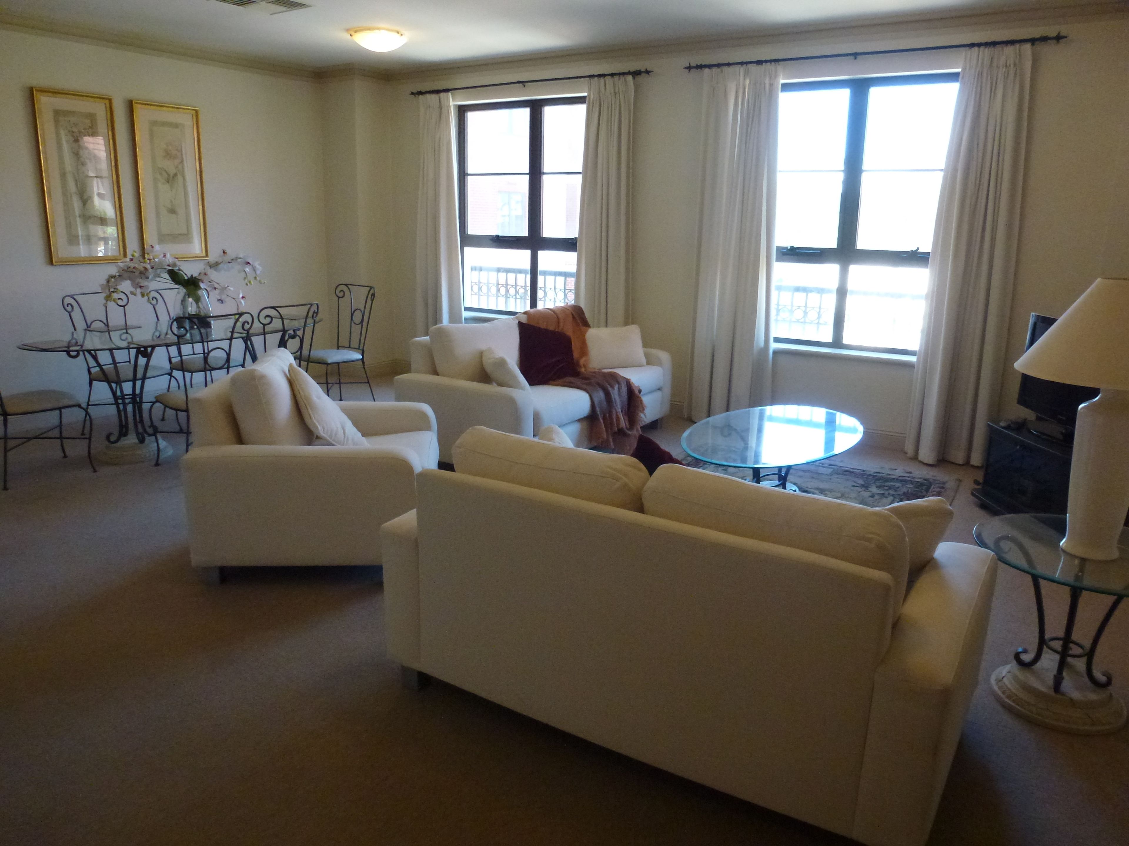 2 Bedroom 2 Bathroom Apartment | Living area | LED TV, DVD player