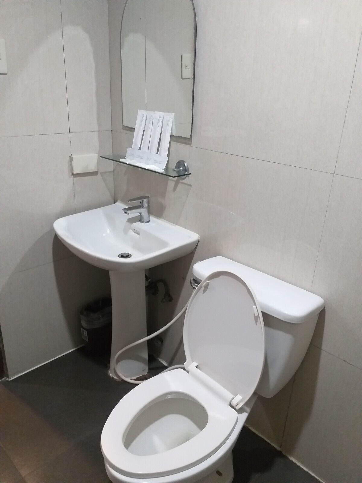 shower, free toiletries, hair dryer, bidet