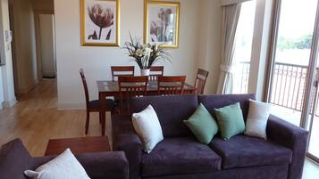 3 Bedroom 2 Bathroom Self Contained Apartment | Living area | LED TV, DVD player