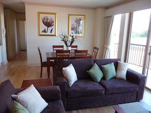3 Bedroom 2 Bathroom Self Contained Apartment | Living area | LED TV, DVD player - City Escape 3BD in Adelaides East End 5 (Adelaide)
