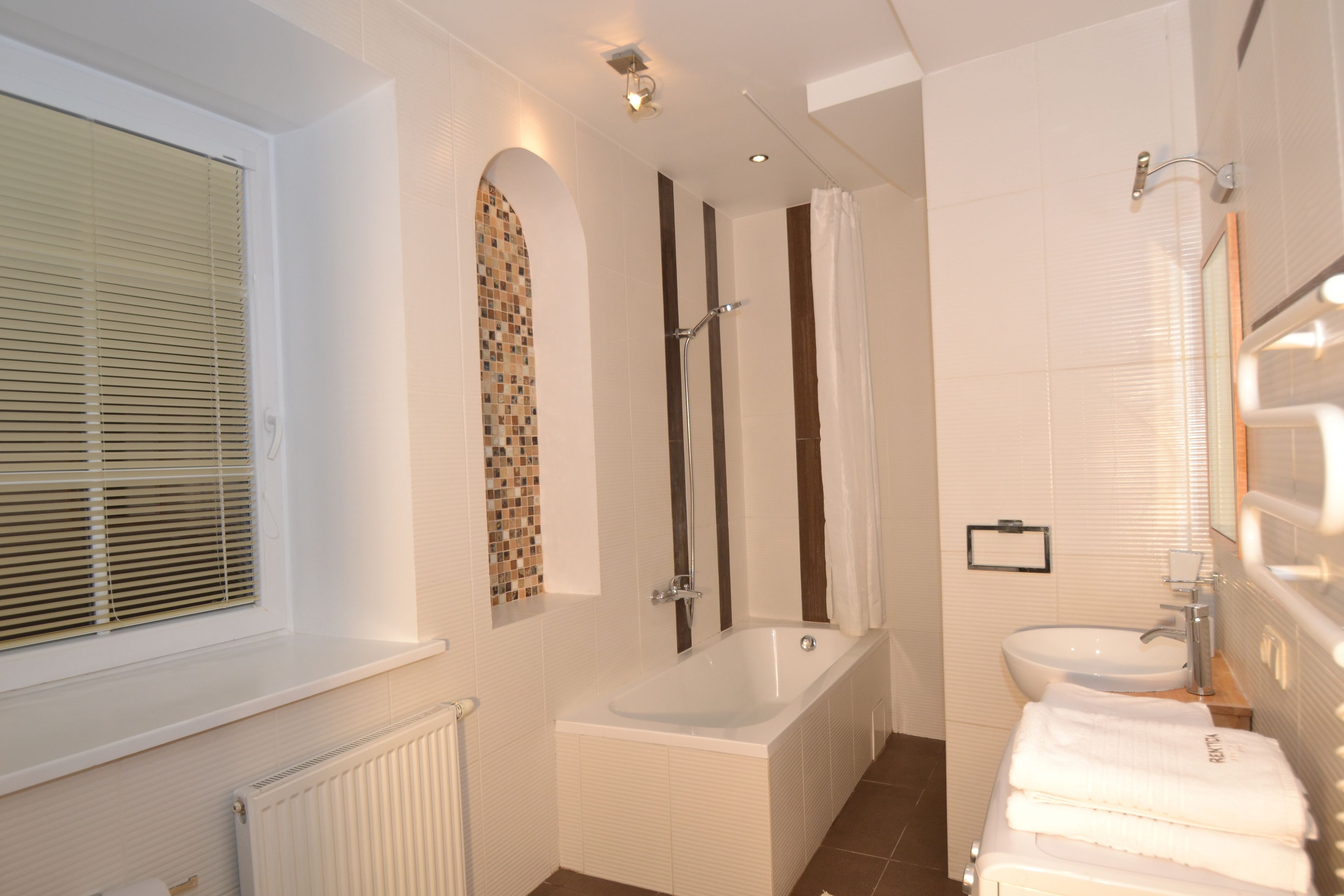 free toiletries, hair dryer, towels