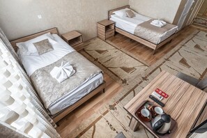 Habitació doble o amb dos llits individuals estàndard | Caixa forta a l'habitació, escriptori i planxa i posts de planxar