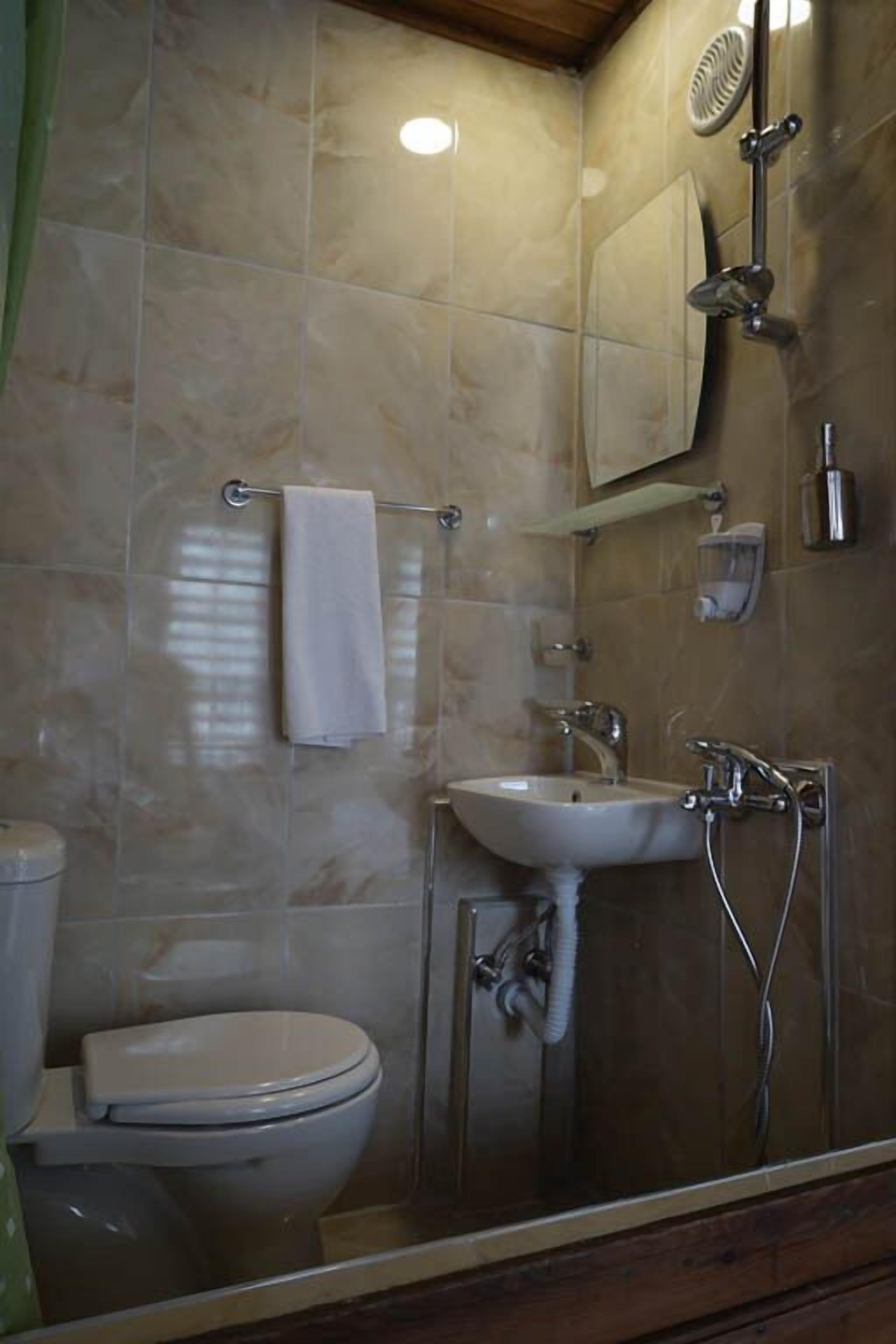 shower, free toiletries, hair dryer, slippers