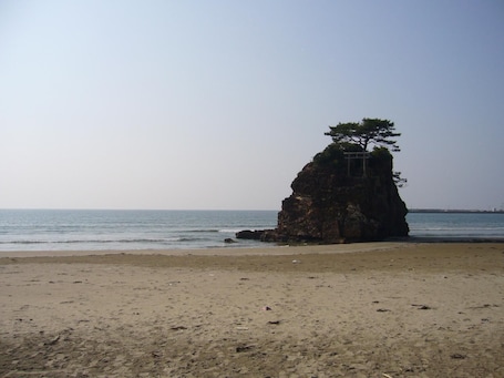 Beach nearby. Masuya Ryokan