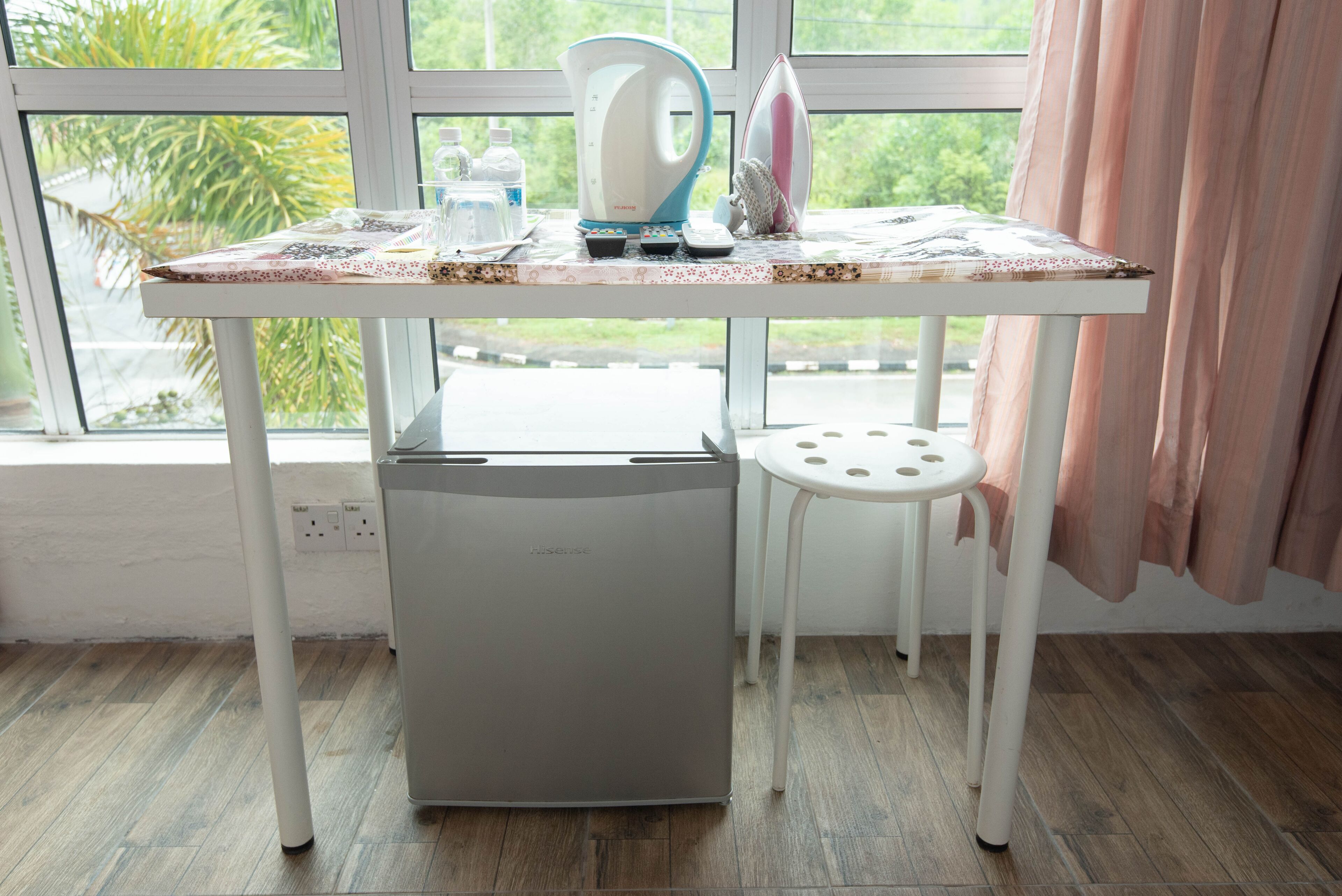 family room | mini fridge