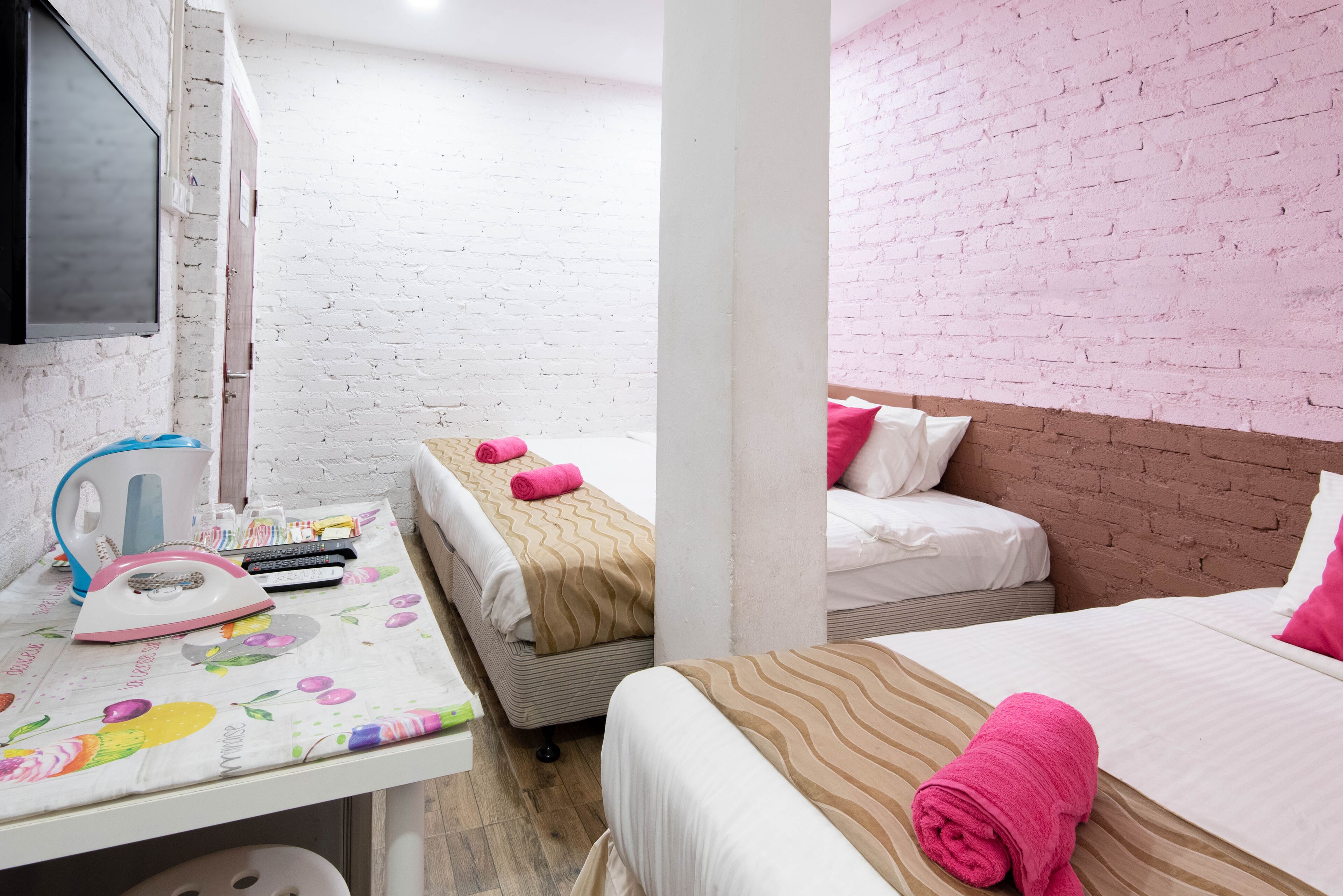 quadruple room with view | premium bedding, desk, iron/ironing board, free wifi