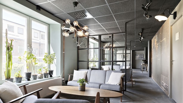 Sitteområde i lobbyen