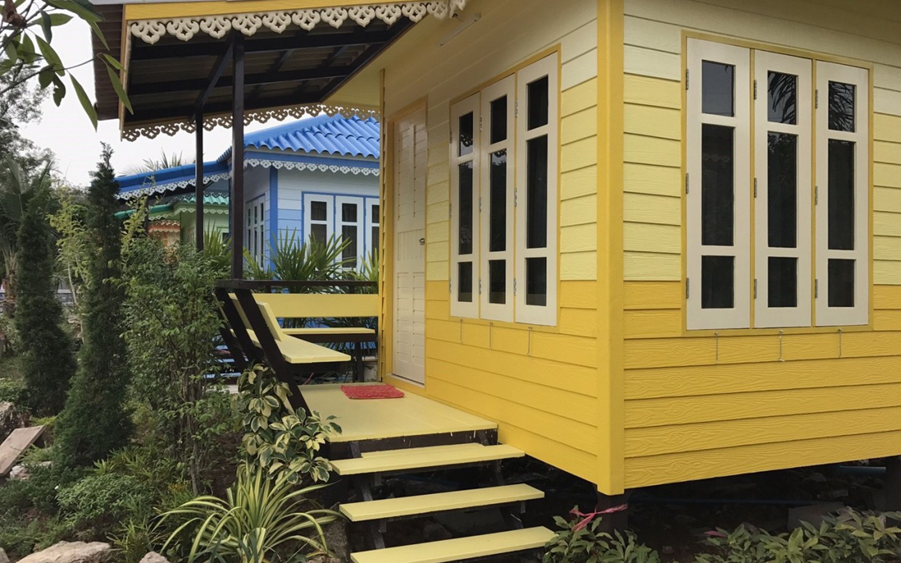 villa deluxe double bed | balcony