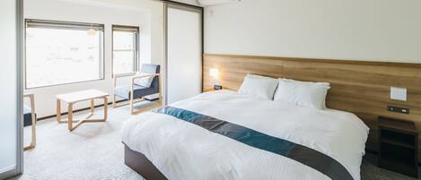 3 soveværelser, premium-sengetøj, dundyner, pengeskab på værelset