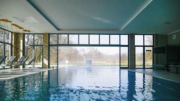 Indoor pool, outdoor pool, open 8:00 AM to 10:00 PM, pool umbrellas
