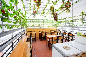 Frühstück, lokale und internationale Küche