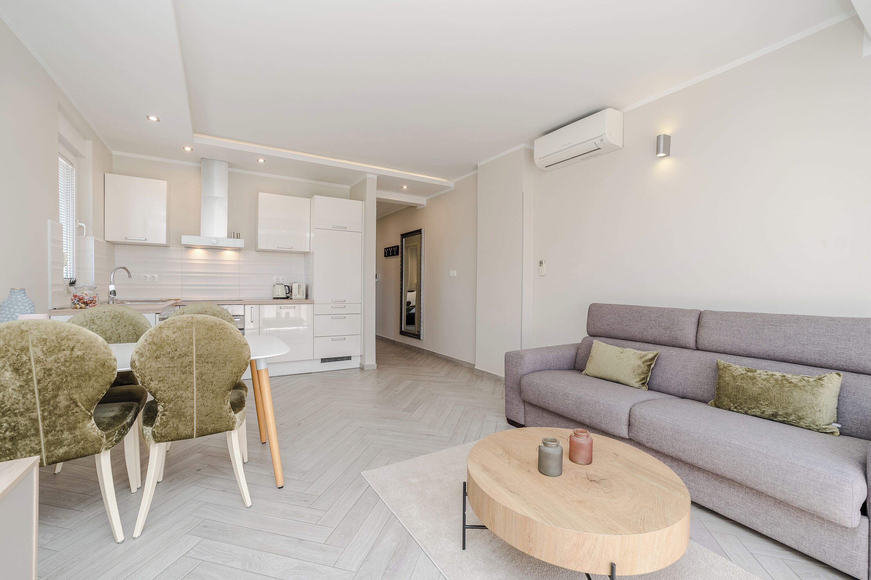 Deluxe Apartment, Balcony, Garden View | Living area | Flat-screen TV
