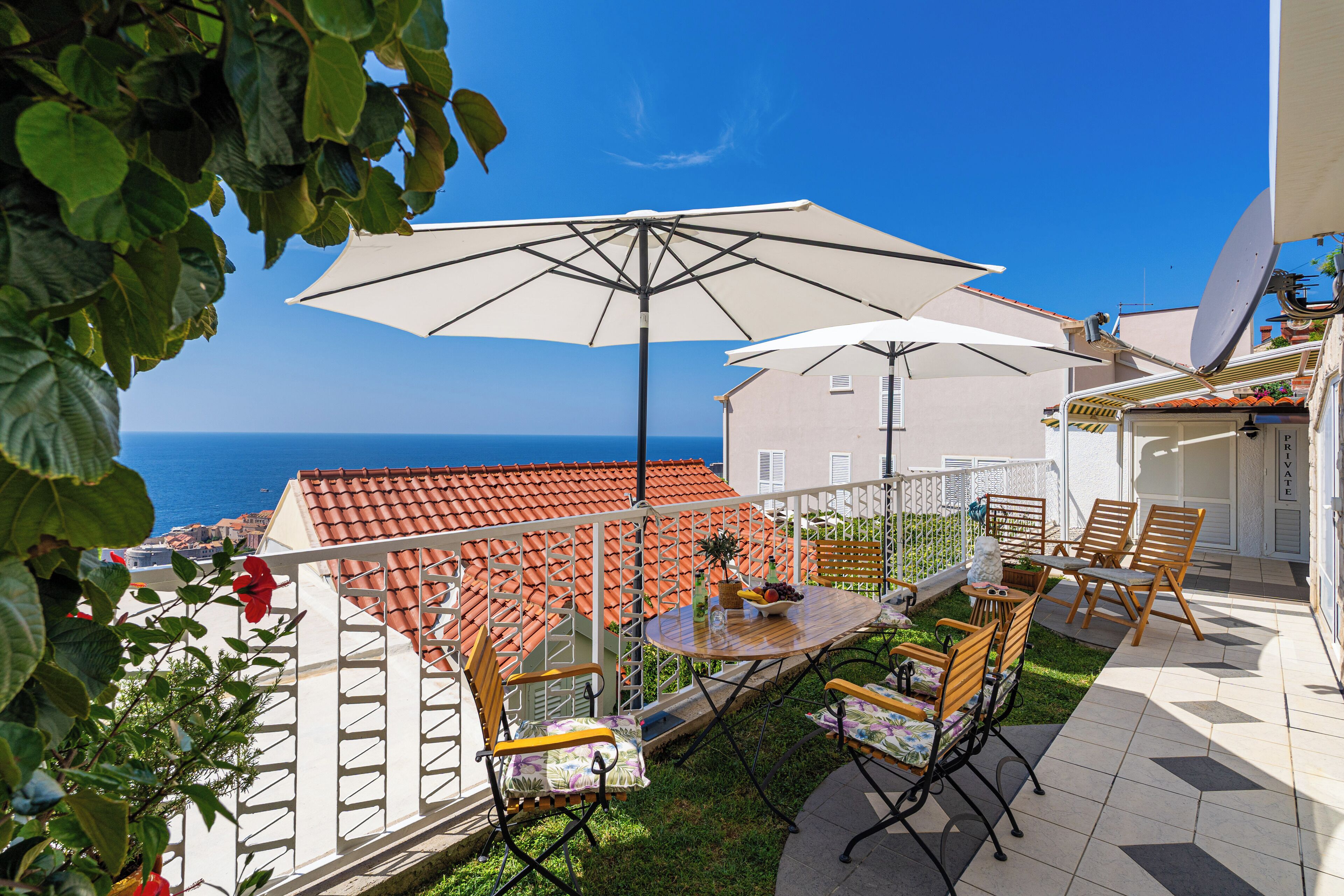 Appartement, 2 chambres, terrasse, vue mer | Terrasse/Patio