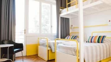 Közös hálóterem, vegyes hálóterem (4 pax) | 1 hálószoba, egyedi dekoráció, egyedi berendezés és vasaló/vasalódeszka