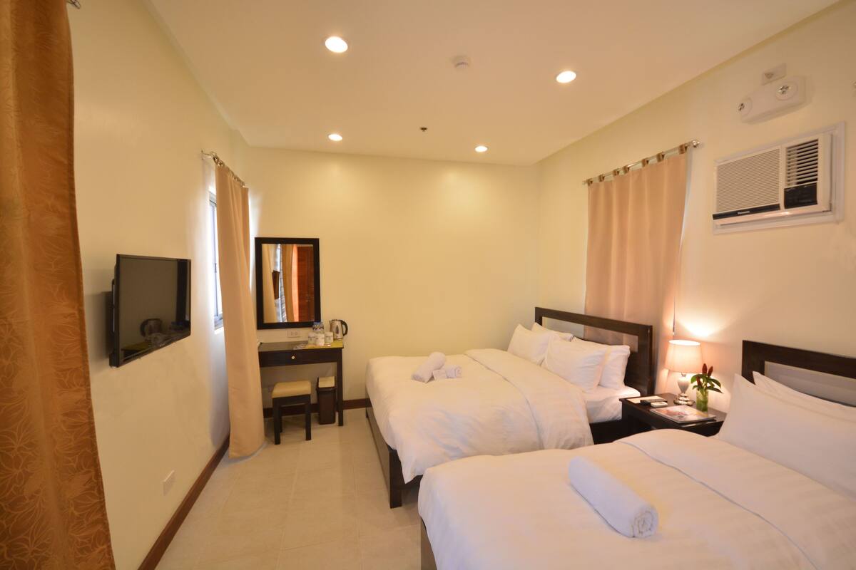 Desk, free WiFi, bed sheets