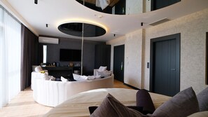 Suite júnior, balcó | 1 dormitori, roba de llit d'alta qualitat, cobrellits i minibar 