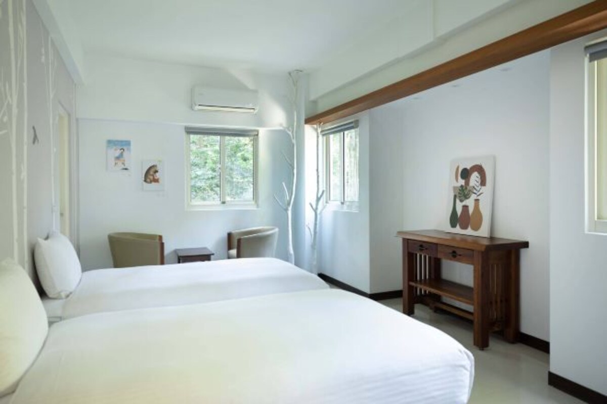 Blackout drapes, soundproofing, WiFi (free), bed sheets