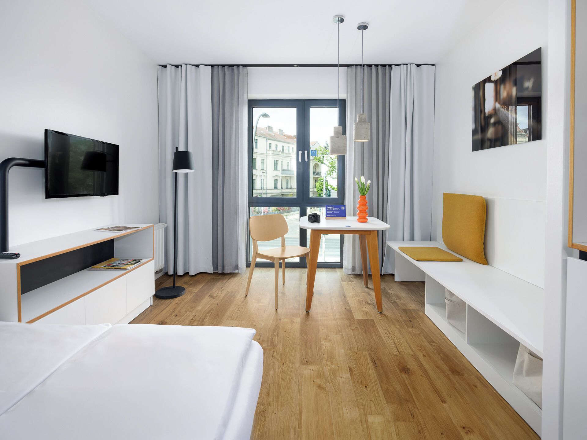 Studio | Individually decorated, individually furnished, blackout curtains