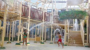 Indoor pool, seasonal outdoor pool, pool loungers