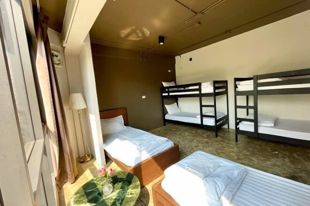 Desk, free WiFi, bed sheets