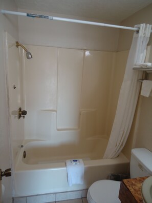 Standard Room, 2 Queen Beds, Non Smoking | Bathroom | Bathtub, free toiletries, towels