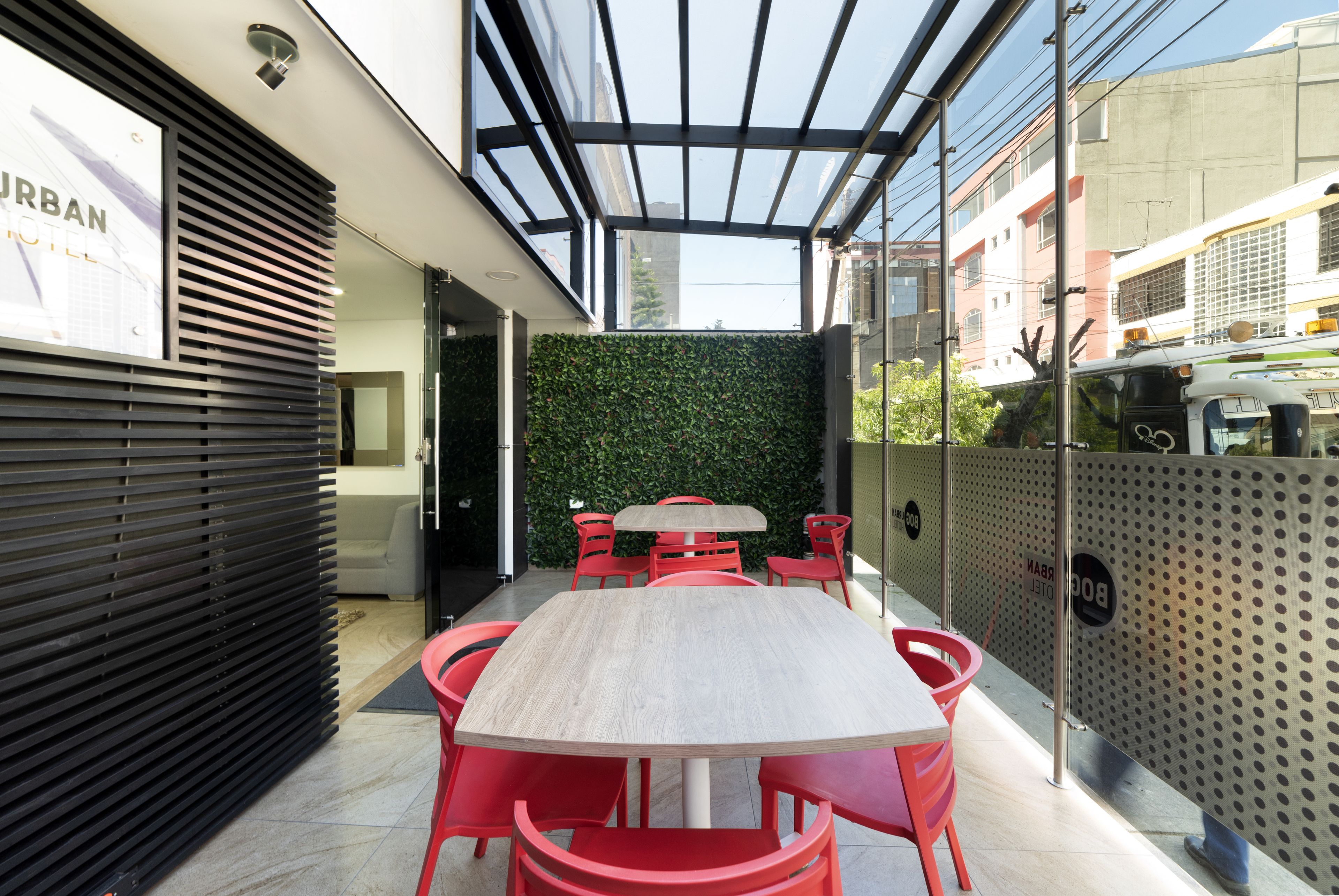 outdoor banquet area