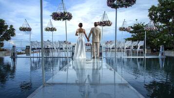 Outdoor wedding area