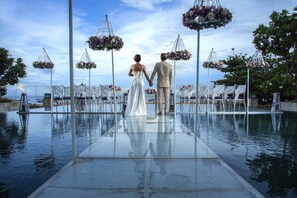 Outdoor wedding area