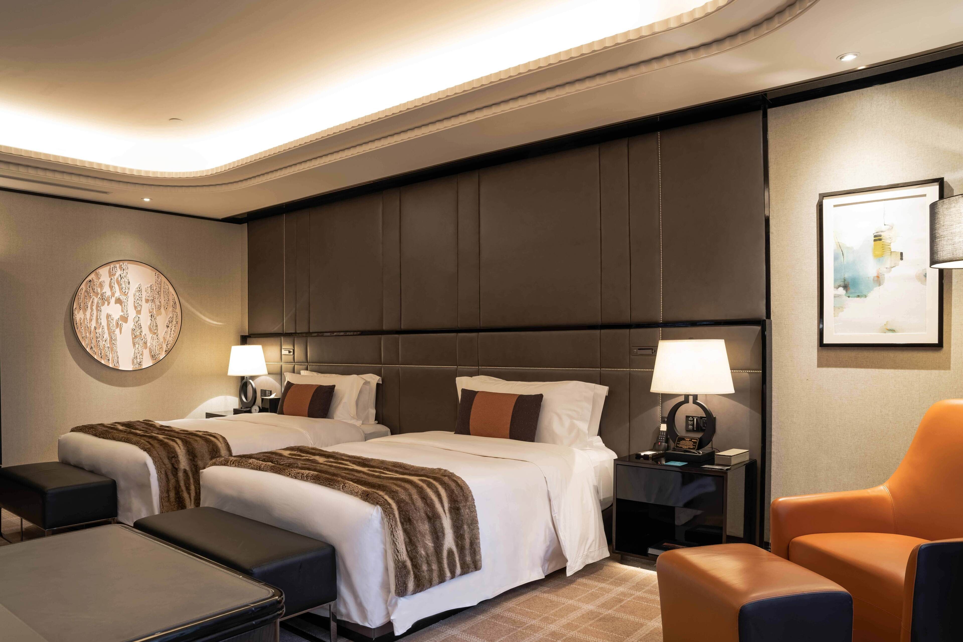 Down duvets, minibar, in-room safe, desk