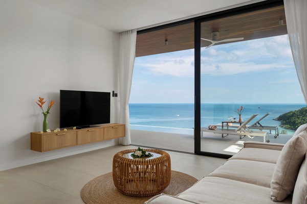 Sky Villa 2 Bedrooms | Living area | 50-inch LCD TV with digital channels