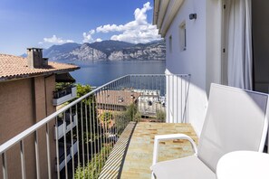 Superior Double or Twin Room, Balcony, Partial Lake View | View from room - Hotel Capri (Malcesine)