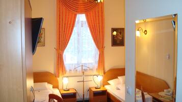 Blackout drapes, iron/ironing board, free WiFi, bed sheets