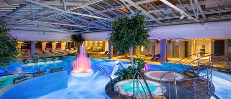 Sauna, boblebad, dampbad, tyrkisk bad/hammam, kropsbehandlinger