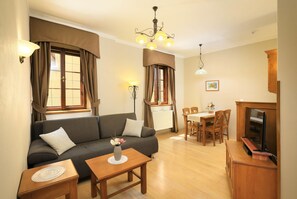 Comfort Apartment, 2 Bedrooms (4 First Floor ) | Private kitchen | Fridge, microwave, coffee/tea maker, electric kettle - Castle View Apartments (Cesky Krumlov)