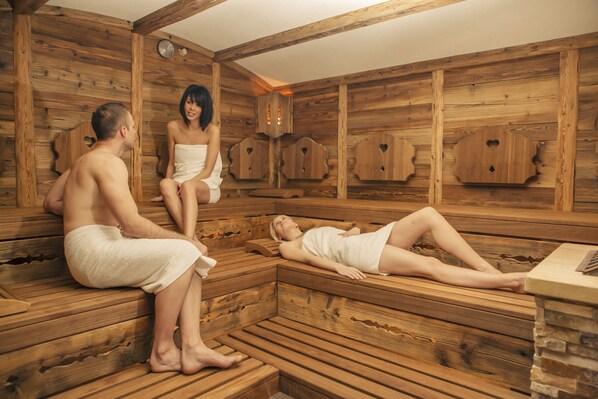 雙人療程室、三溫暖烤箱、蒸氣室、土耳其浴、美體療程、熱石按摩