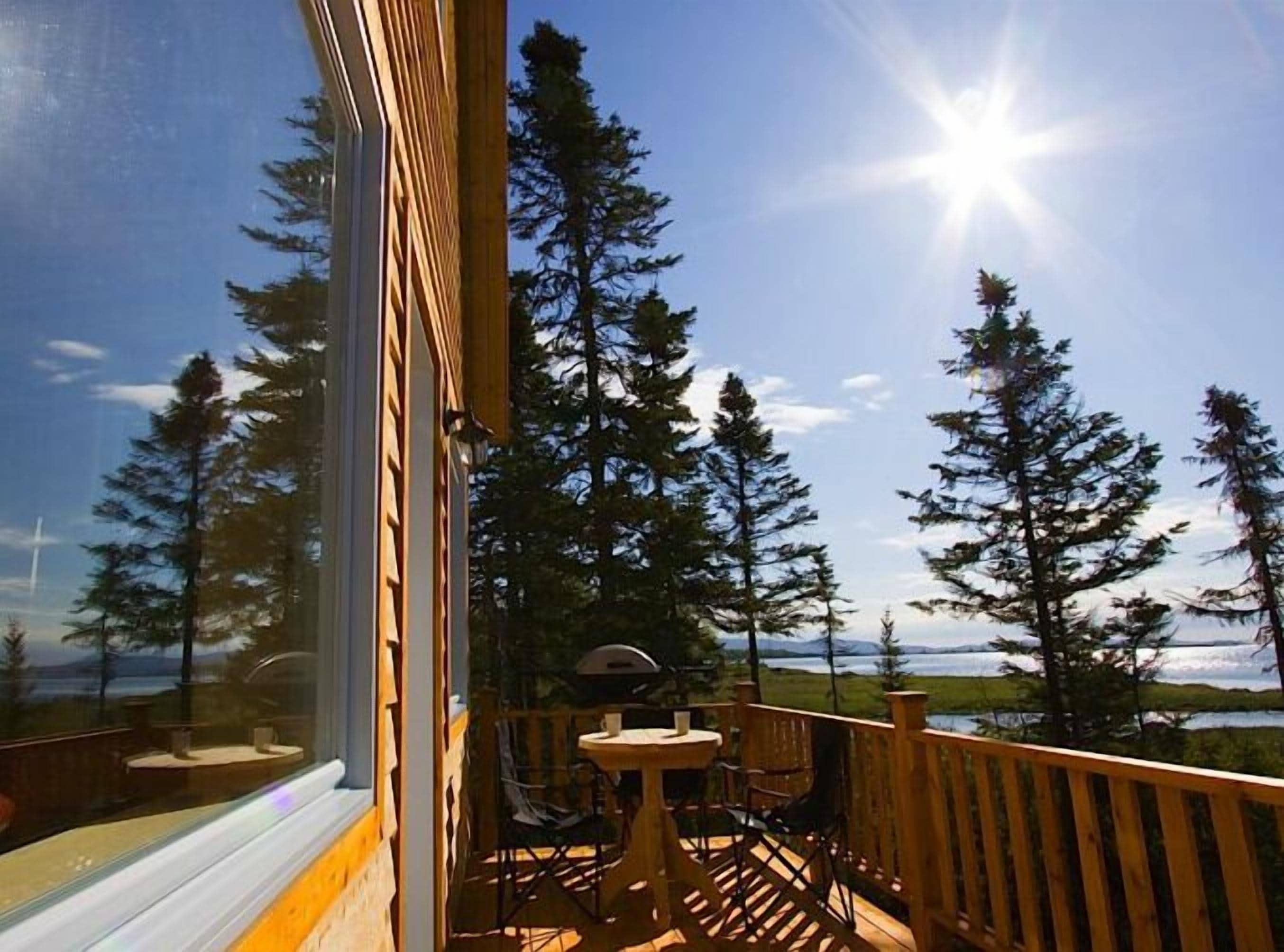 Chalet Standar, 2 kamar tidur, pemandangan teluk (L'Églantier) | Balkon