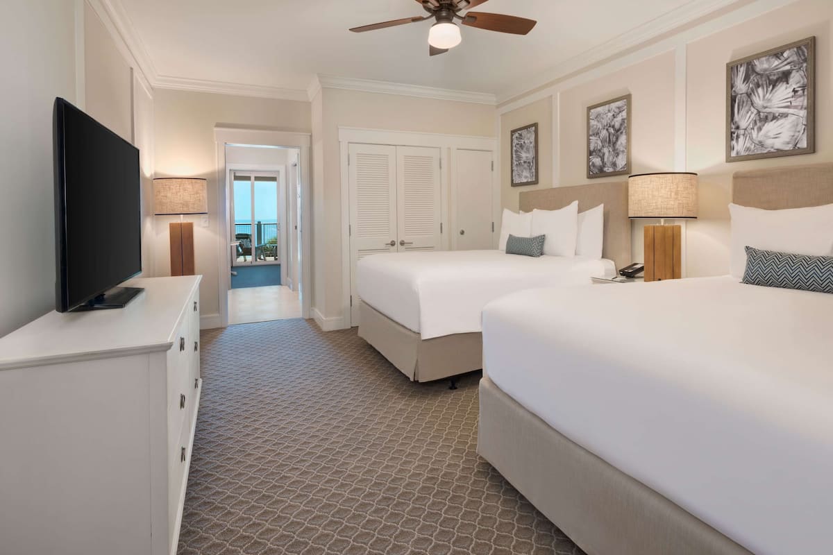 Club Suite (Club Floor Ocean Club Two Queen) | 1 bedroom, premium bedding, pillowtop beds, in-room safe