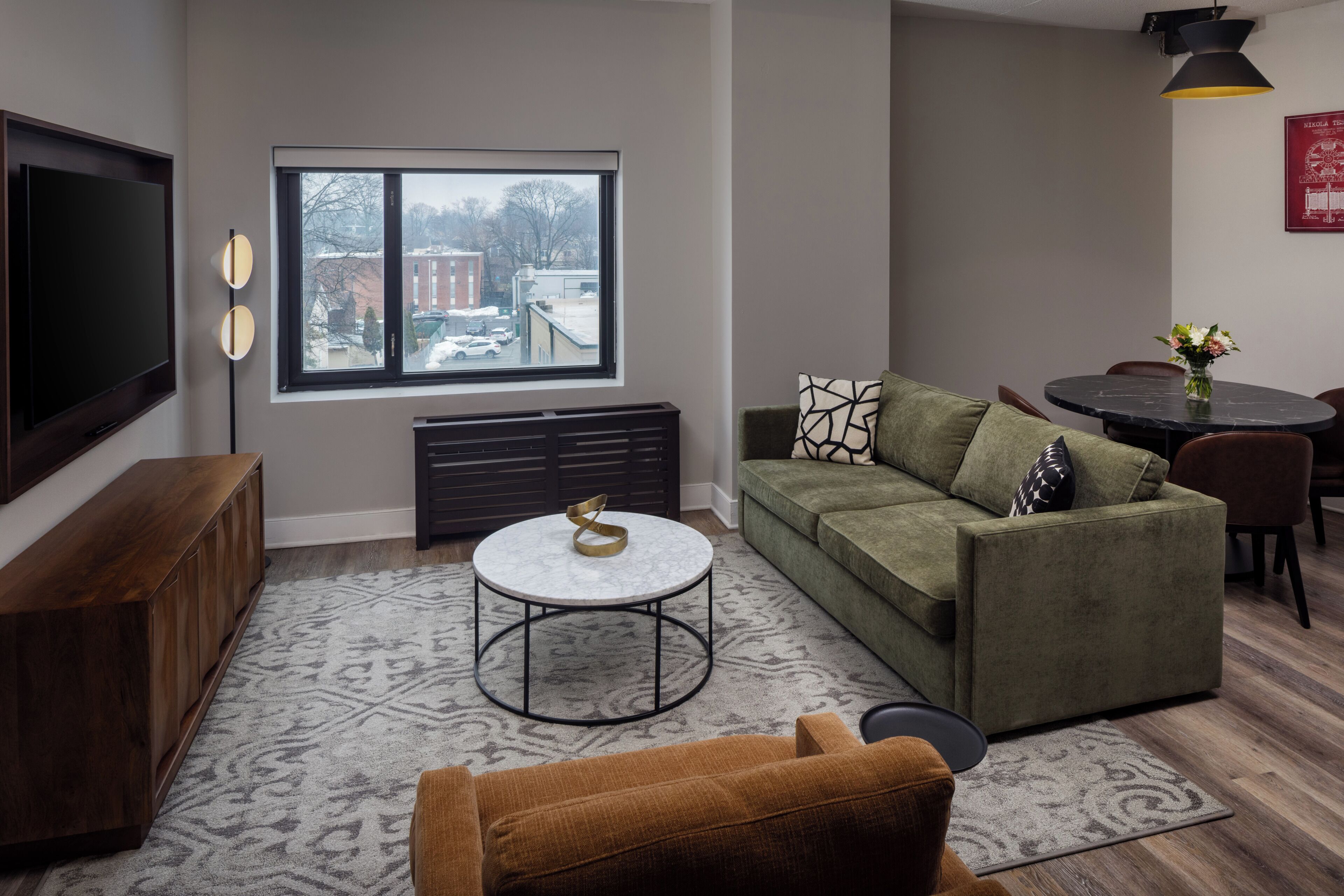 In-room safe, desk, laptop workspace, soundproofing