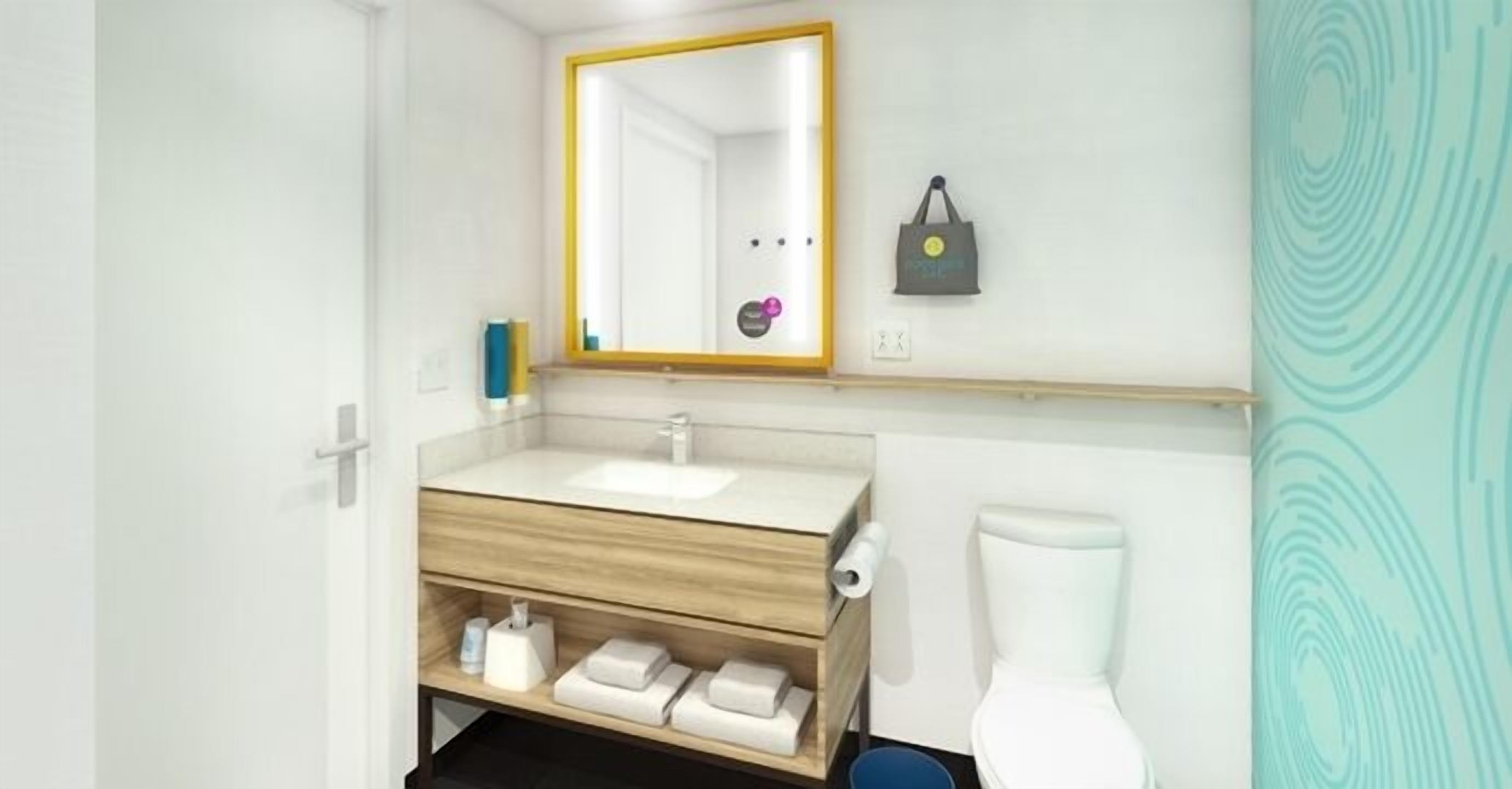 shower, free toiletries, towels