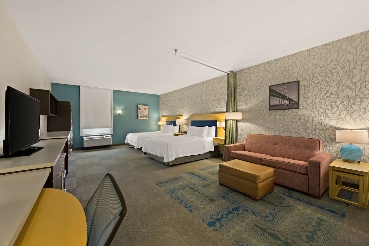 Studio, 2 Queen Beds, Non Smoking | In-room safe, blackout drapes, iron/ironing board, cribs/infant beds